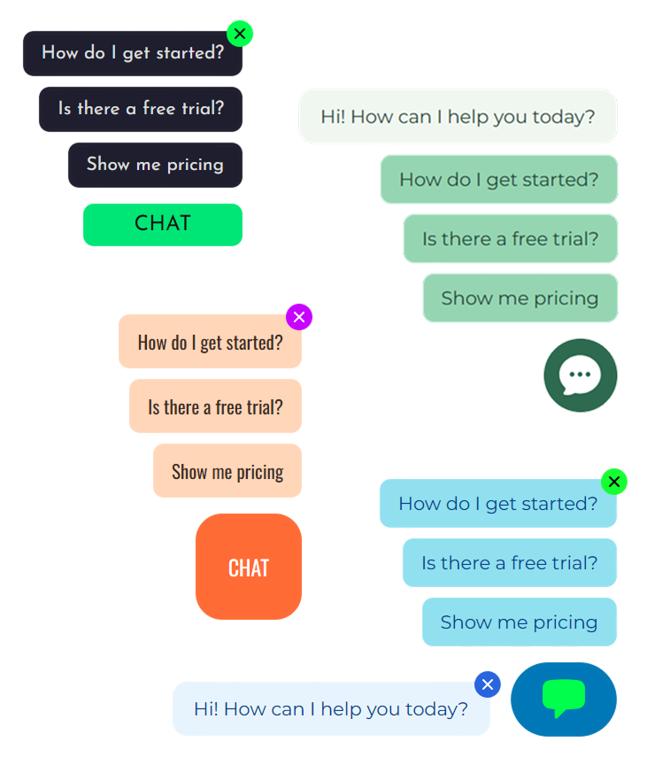 Button style examples — customize every interactive element